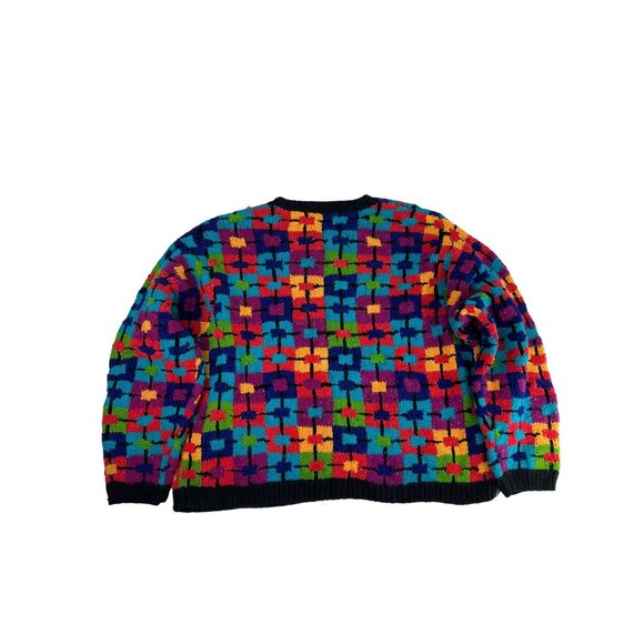 Marisa Christina Petite Multicolor Geometric Knit Cardigan Sweater Size M NWT - Picture 2 of 7